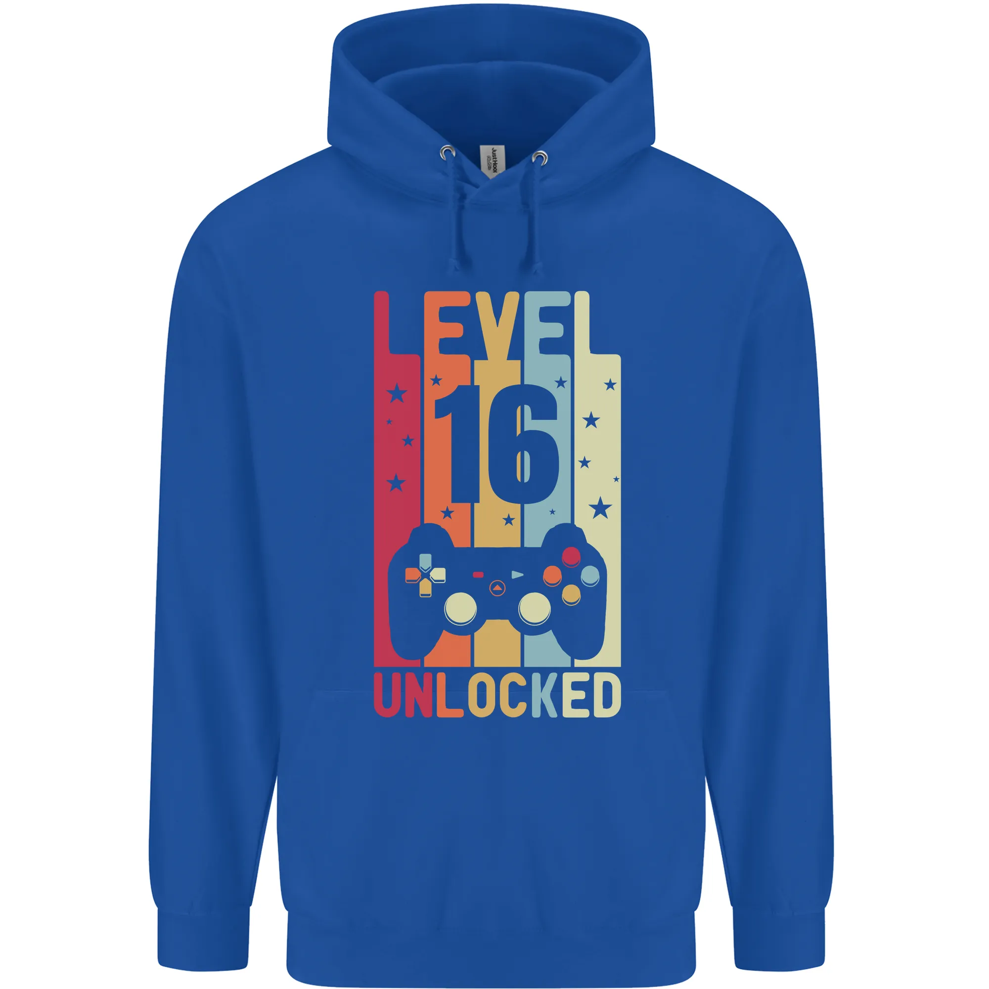 16th Birthday 16 Year Old Level Up Gaming Mens 80% Cotton Hoodie