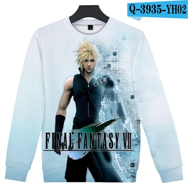 2019 Final Fantasy Harajuku O-Neck Long Sleeves Sweatshirt