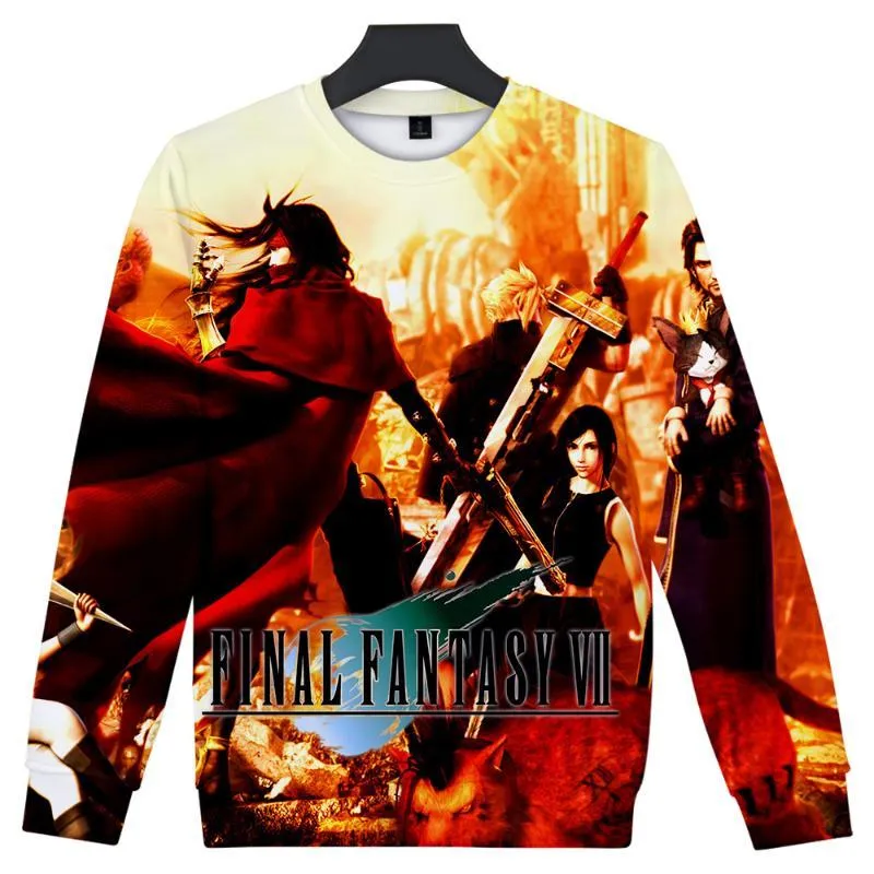 2019 Final Fantasy Harajuku O-Neck Long Sleeves Sweatshirt