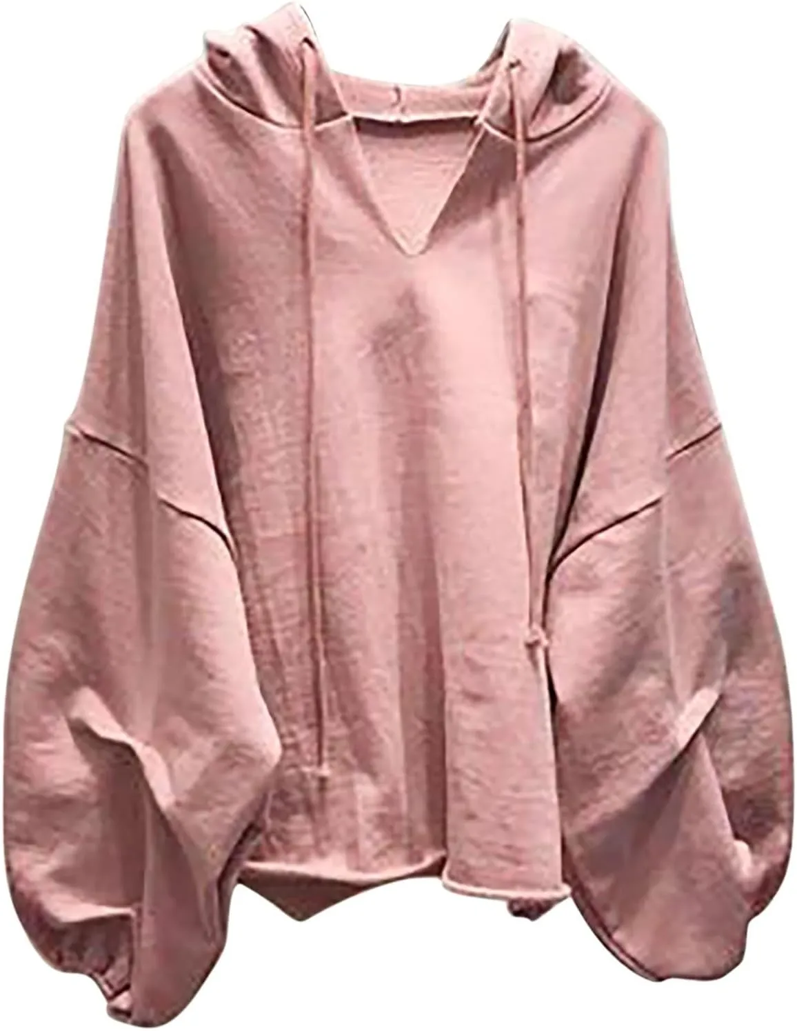 2024 Fashion Fall Hoodies for Women Oversized Solid Color Lightweight Sweatshirt Teen Girls Preppy Slouchy Pullover