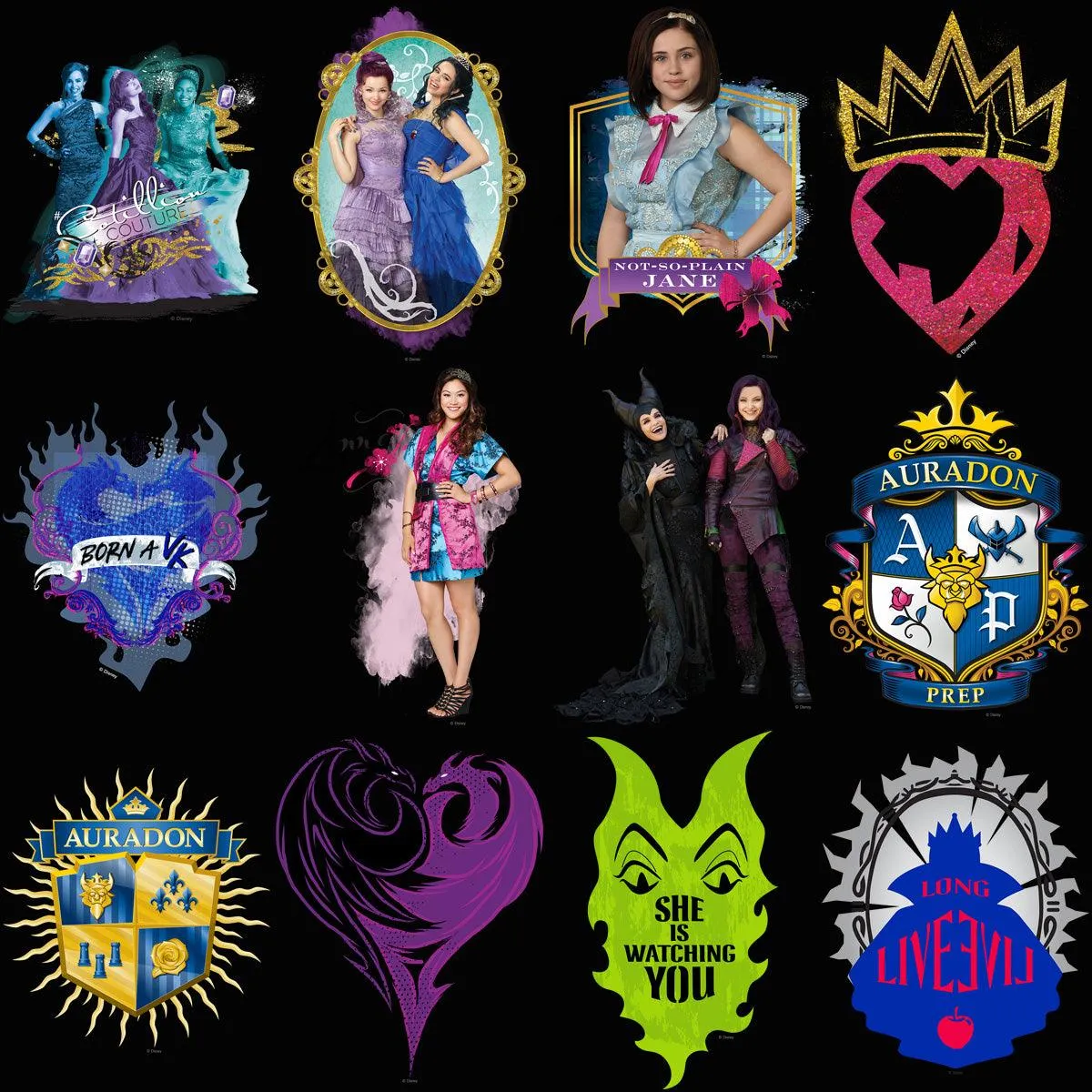 35 Descendant Movie Designs Bundle PNG