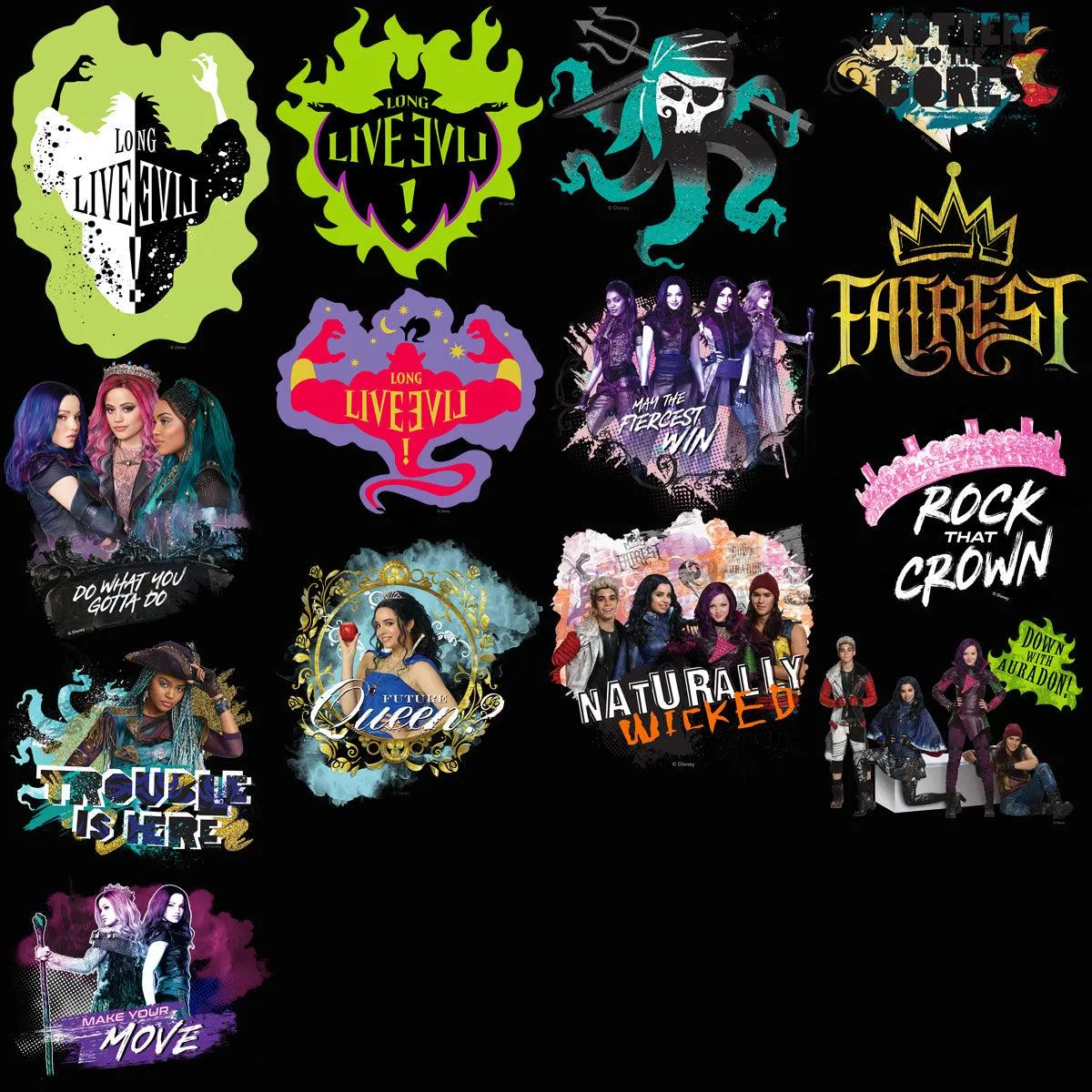 35 Descendant Movie Designs Bundle PNG