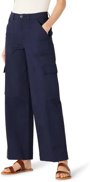 Amazon Essentials Women's High-Rise Regular-Fit Full-Length Cargo Khaki Pant