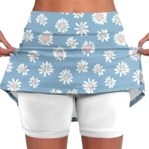 Athletic Skorts for Women with Pockets Lightweight Elastic Yoga Culottes High Waist Skinny Tennis Skirt Golf Skorts