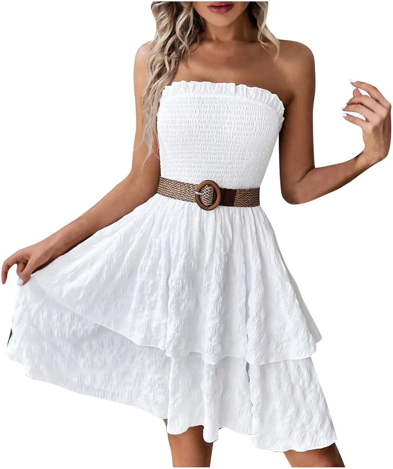 Binmer Today Deal Black semi Formal Dress for Plus Size Women Sexy Short