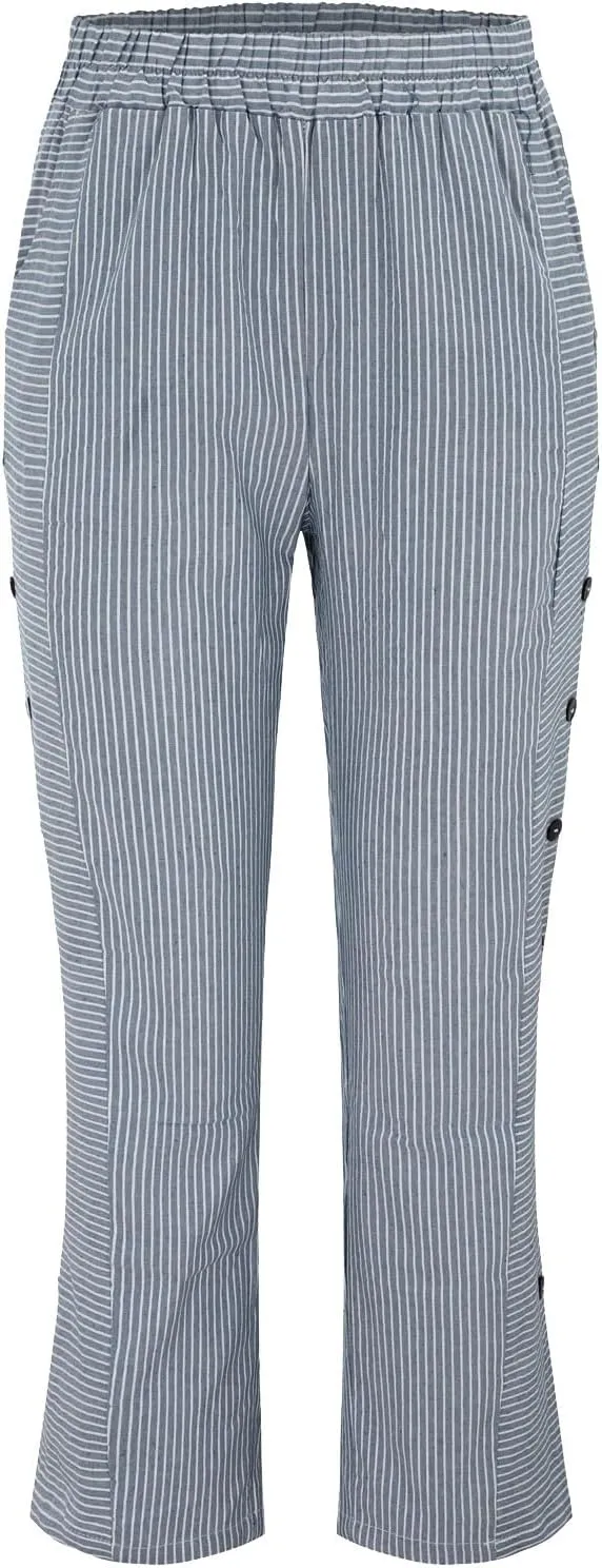 Capri Pants for Women Cotton Linen Pants,Summer Wide Leg Casual Loose Drawstring High Waist Palazzo Pants