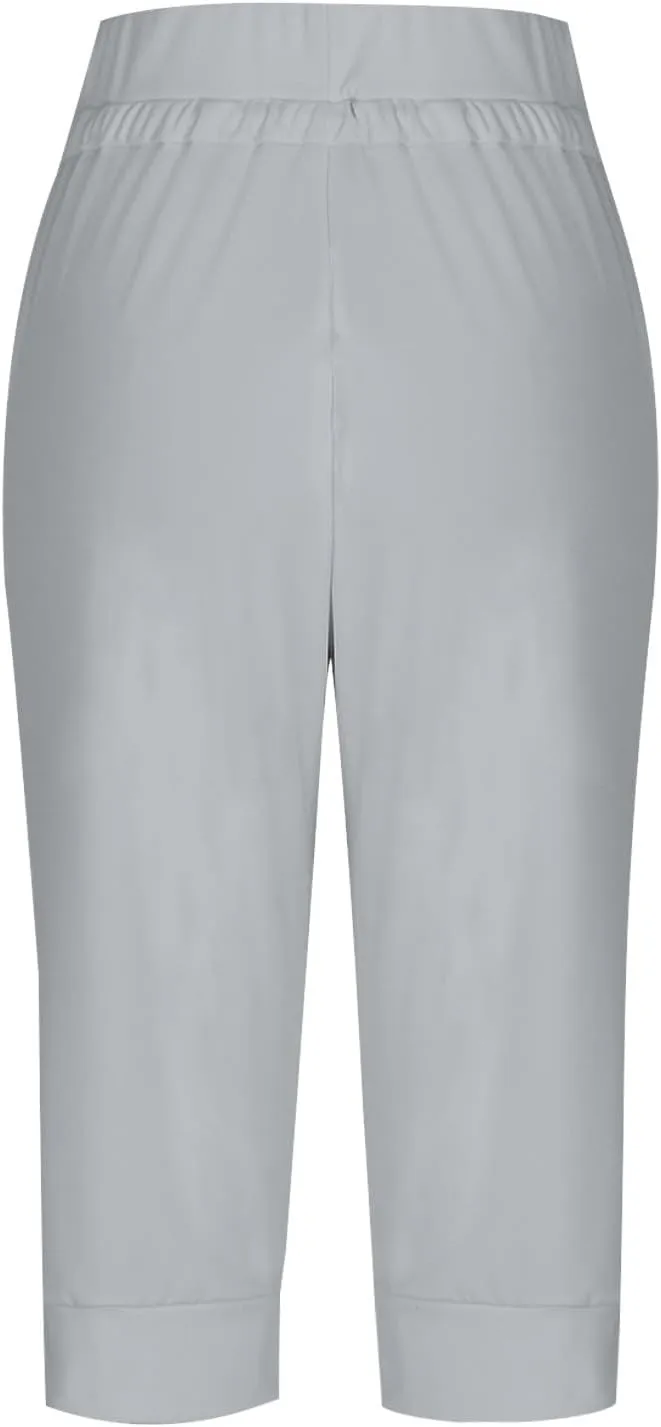 Capri Pants for Women High Waist Drawstring Capris Casual Trousers Summer 2025 Vacation Capri Pants with Pockets