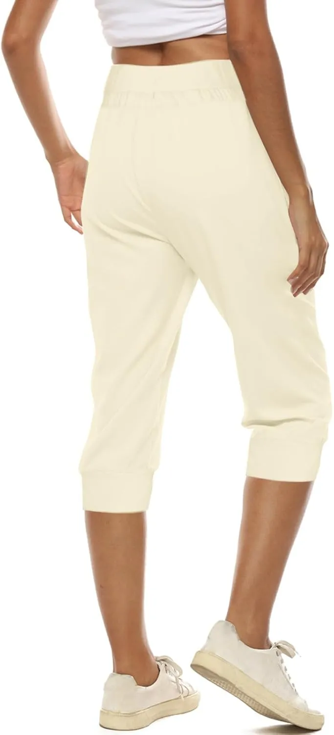 Capri Pants for Women High Waist Drawstring Capris Casual Trousers Summer 2025 Vacation Capri Pants with Pockets