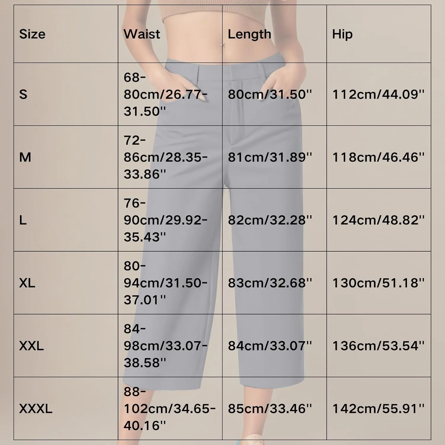 Capri Pants for Women Summer Casual Wide Leg Capris Stretch High Waisted Crop Yoga Dress Pants with Pockets