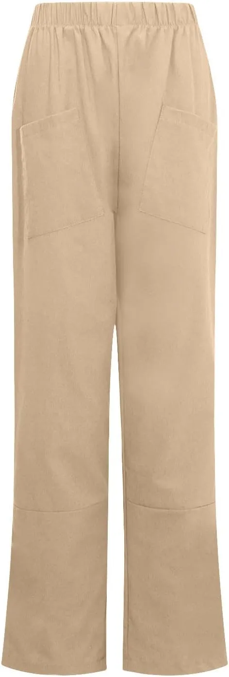 Ceboyel Womens Capri Pants for Summer High Elastic Waist Casual Cropped Pants Loose Lounge Trouser Ladies Trendy Outfits