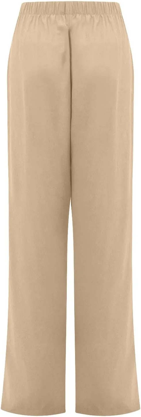 Ceboyel Womens Capri Pants for Summer High Elastic Waist Casual Cropped Pants Loose Lounge Trouser Ladies Trendy Outfits