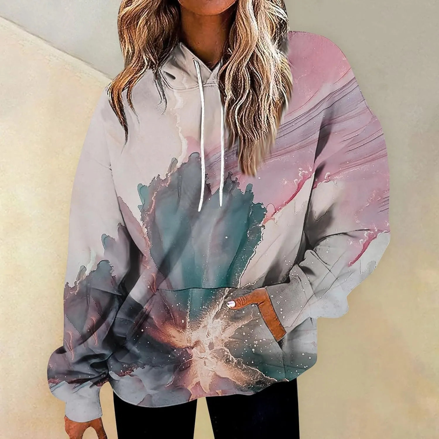ChicCrate Hoodies for Women Oversized Y2K Sweatshirt Drawstring Long Sleeve Shirts Casual Cute Tops Fall Clothes with Pockets
