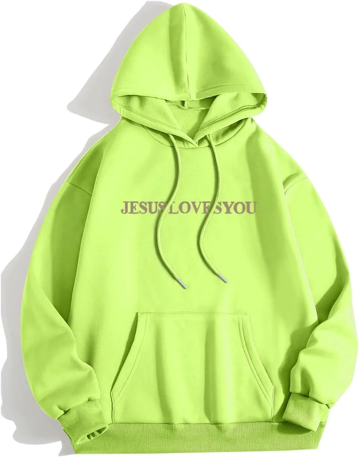 Christian Sweatshirt Women Jesus Loves You Hoodie Oversized Jesus Faith Pullover Inspirational Long Sleeve Tops