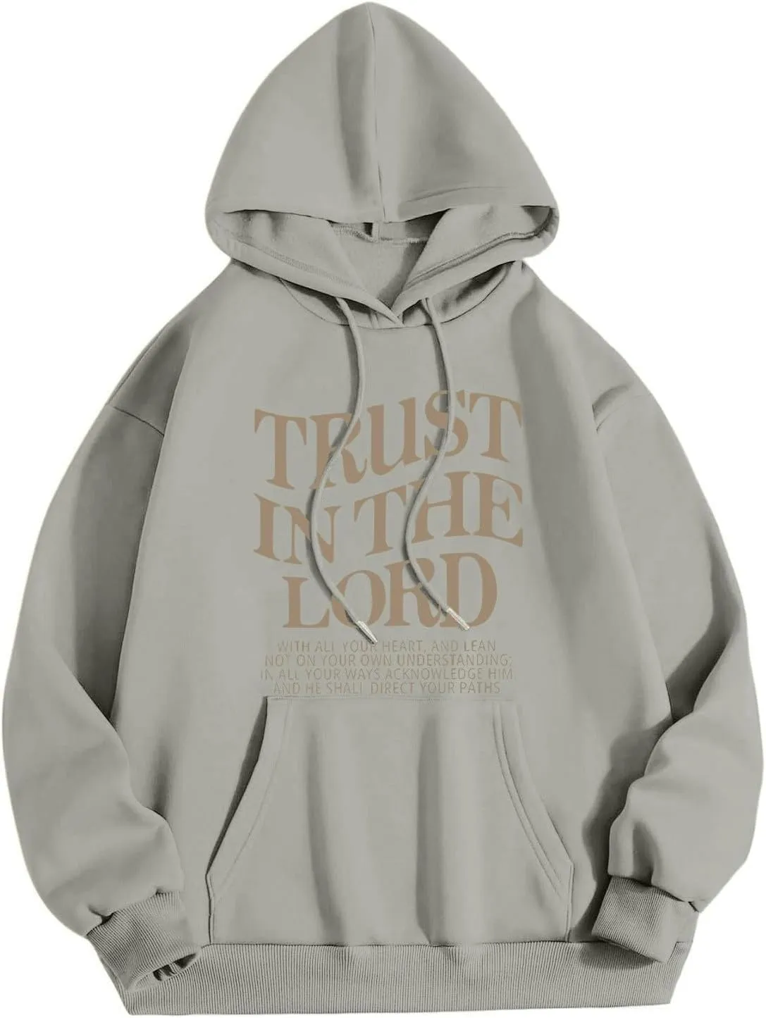 Christian Sweatshirts For Women Trust In The Lord Hoodies Long Sleeve Oversized Hoodies Faith Bible Verse Sweatshirt