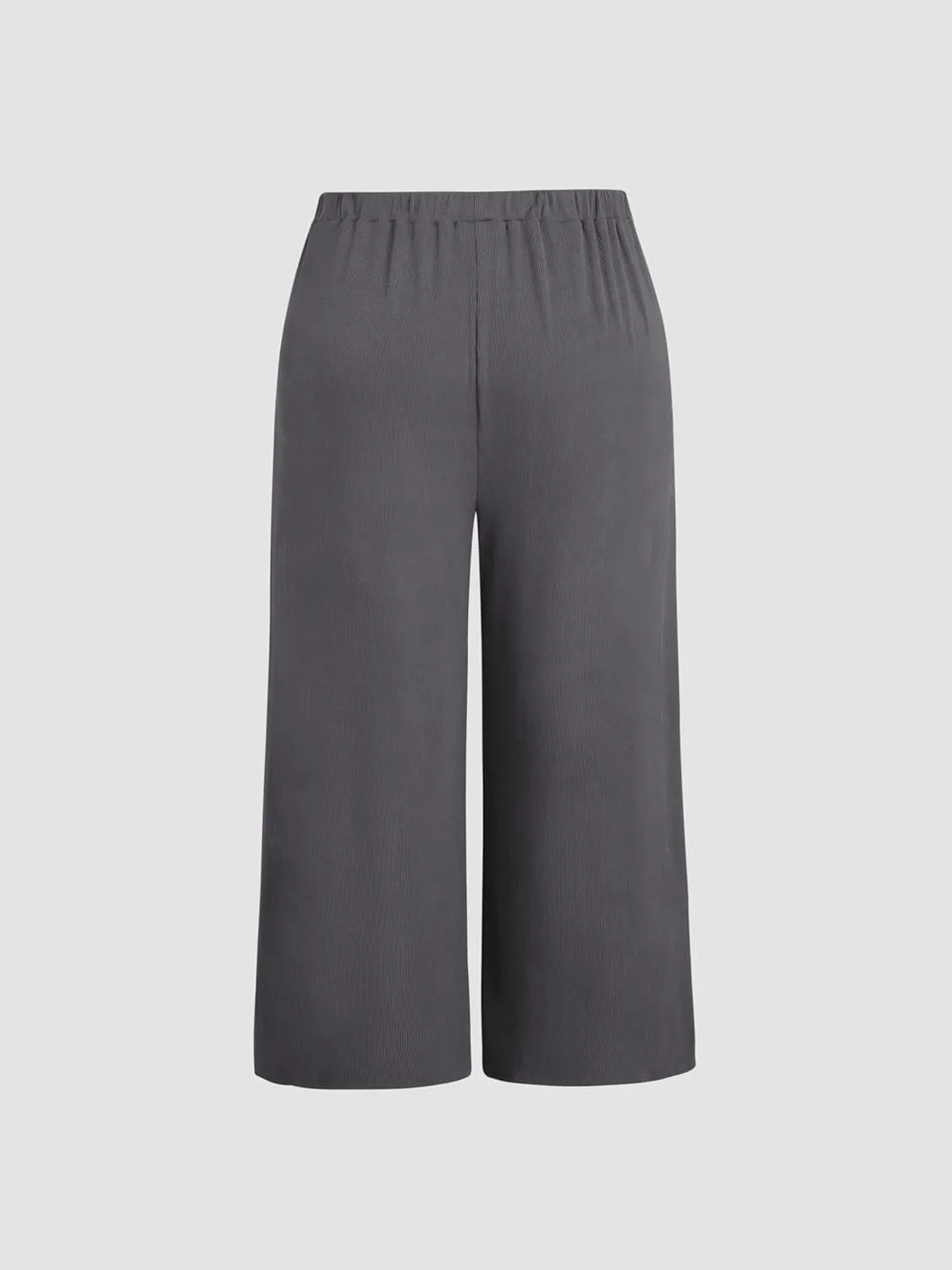CIDER Womens Plus Size Wide Leg Pants Palazzo Flowy Elastic Waist Pants with Pockets