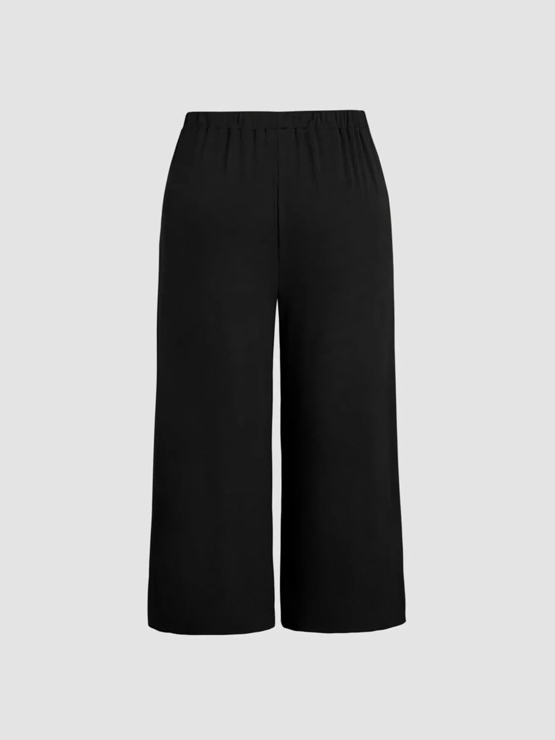 CIDER Womens Plus Size Wide Leg Pants Palazzo Flowy Elastic Waist Pants with Pockets