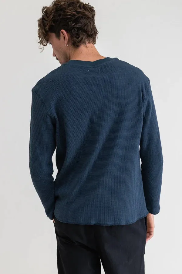 Classic Waffle Knit Shirt (Navy)