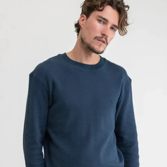 Classic Waffle Knit Shirt (Navy)
