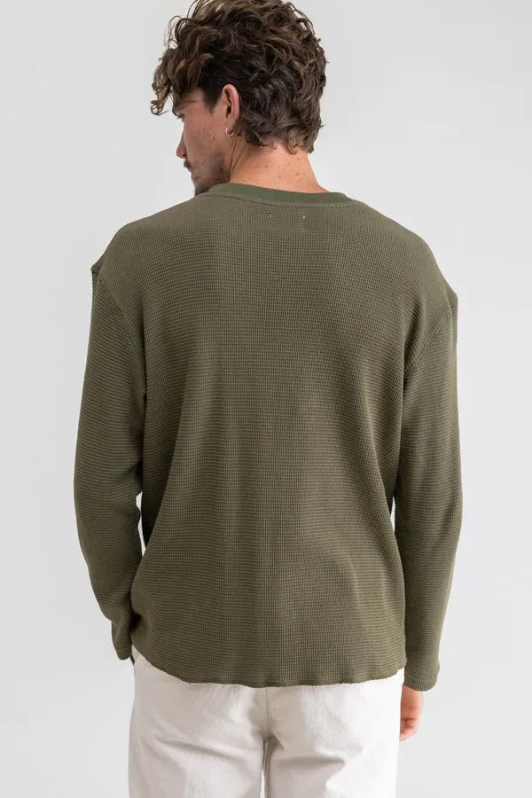 Classic Waffle Knit Shirt (Olive)