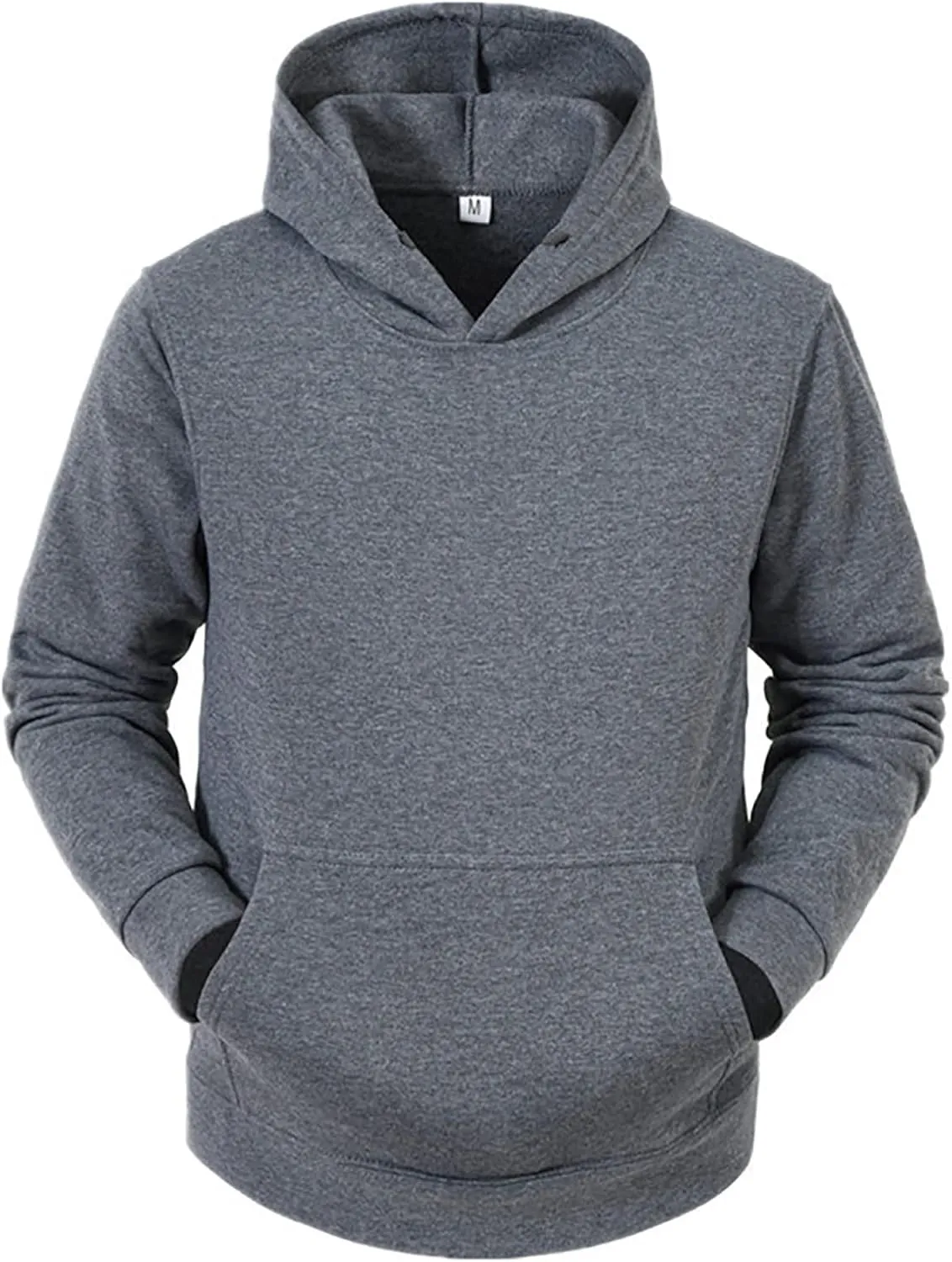 DuDubaby Men Long Hooded Sweatshirt Autumn and Winter Hooded Sweater Long Sleeve Sweater Top