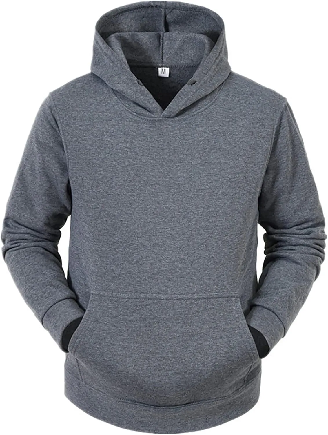 DuDubaby Men Long Hooded Sweatshirt Autumn and Winter Hooded Sweater Long Sleeve Sweater Top