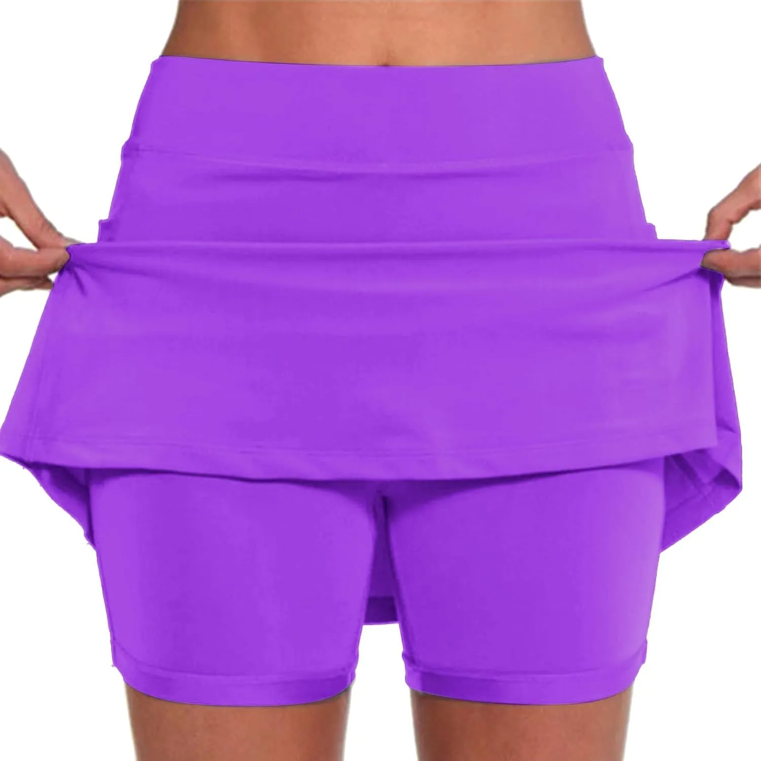 Elastic Yoga Culottes for Women Cute Graphic Athletic Skorts Lightweight High Waist Skinny Floral Printed Joggers