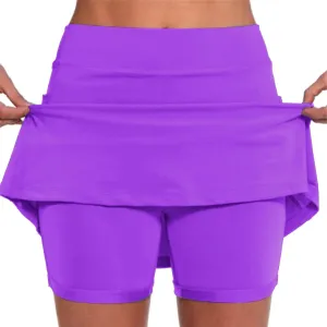 Elastic Yoga Culottes for Women Cute Graphic Athletic Skorts Lightweight High Waist Skinny Floral Printed Joggers