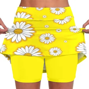 Elastic Yoga Culottes for Women Solid Color Athletic Shorts Lightweight High Waist Skinny Floral Print Joggers 2024