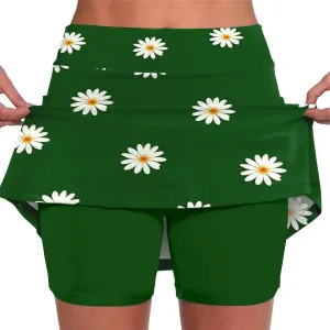 Elastic Yoga Culottes for Women Solid Color Athletic Shorts Lightweight High Waist Skinny Floral Print Joggers 2024