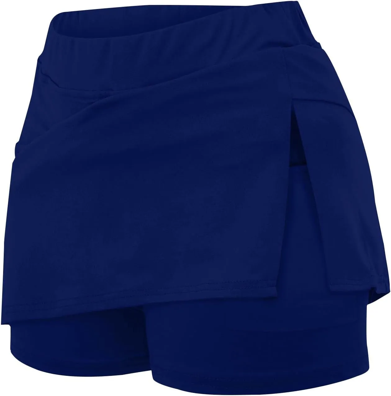 Elastic Yoga Skorts for Women Plus Size Tummy Control High Waisted Athletic Tennis Golf Culottes Pockets Shorts