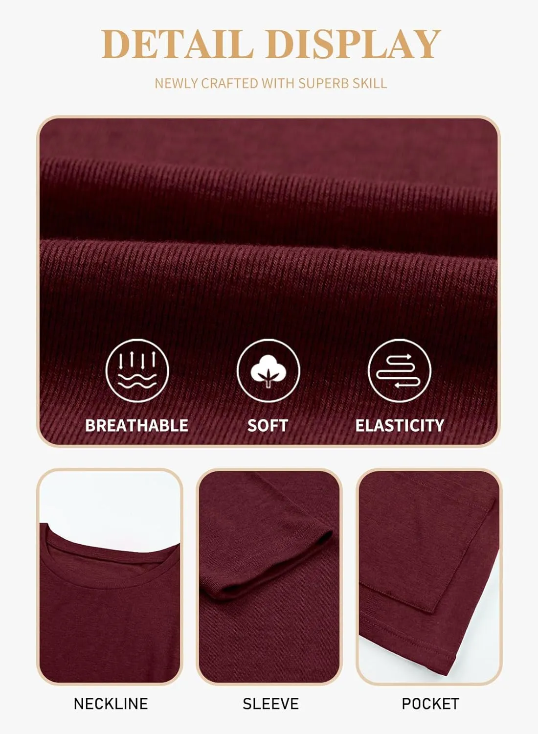 Eytino Womens Plus Size Long Sleeve Tops Crewneck Lightweight Sweatshirt Loose Casual Oversized T Shirts with Pockets(1X-5X)