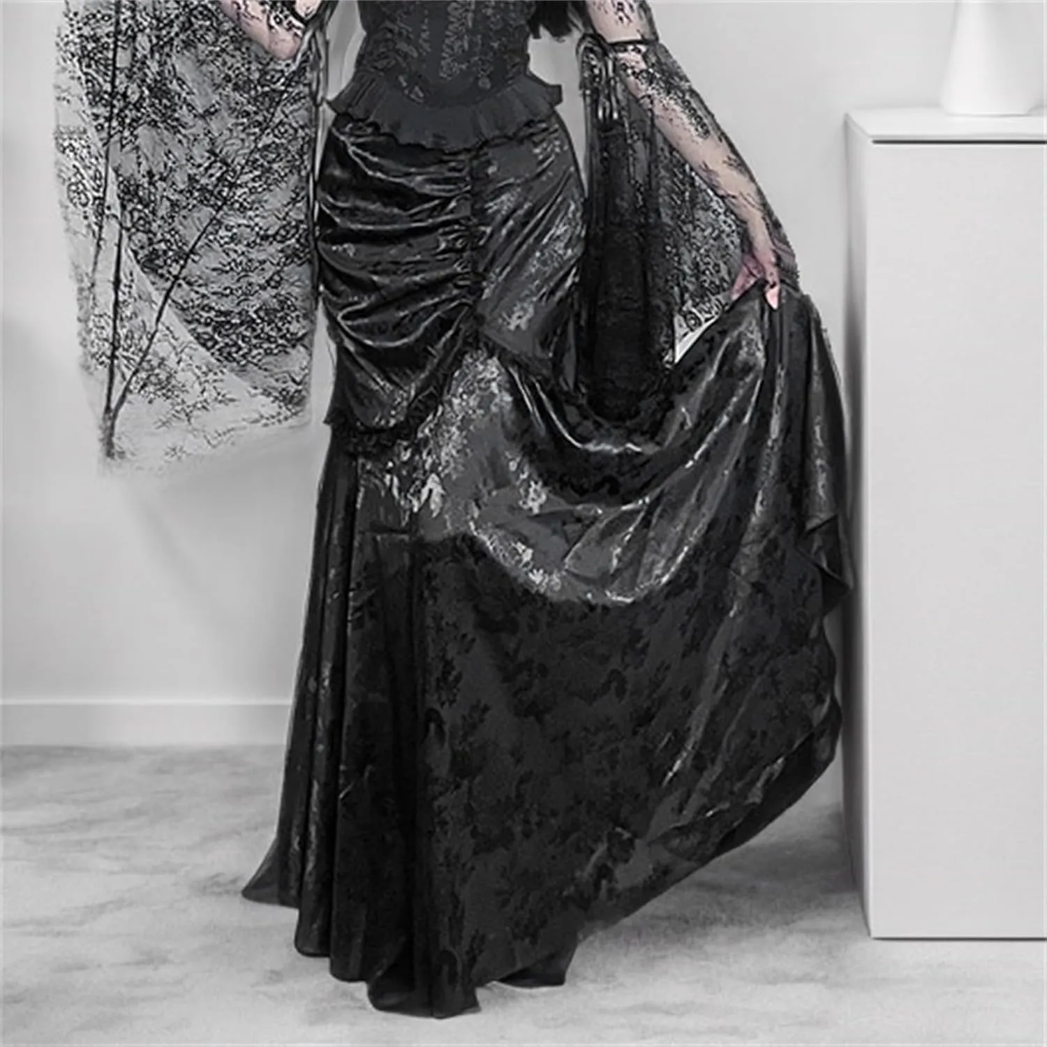 Fairy Grunge Skirt for Women Punk Y2k Goth Emo Rave Harajuku Festival