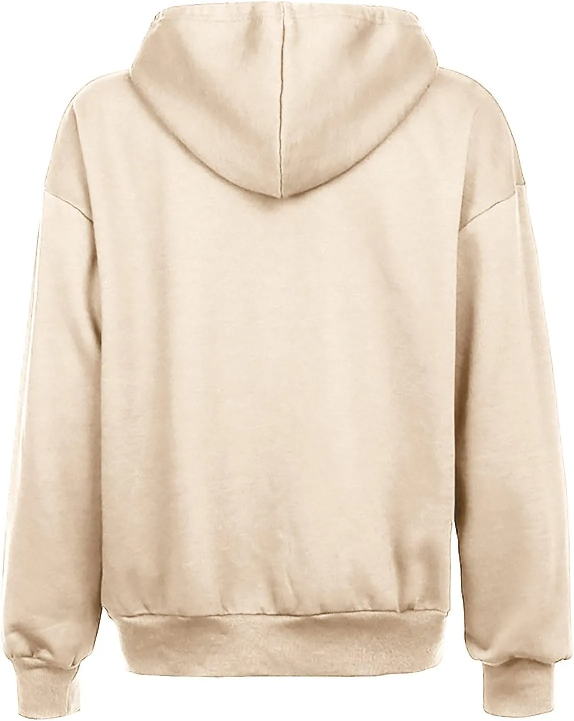 fartey Zip Up Hoodie Women Oversized Long Sleeve Sweatshirts Teen Girl Y2K Clothes Casual Drawstring Jackets With Pockets