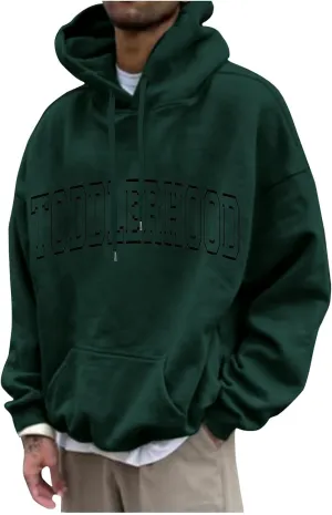Fashion Hoodies Mens Plus Size Casual Sweatshirts Long Sleeve Printed Outdoor Fall Winter 2024 Sweatshirt