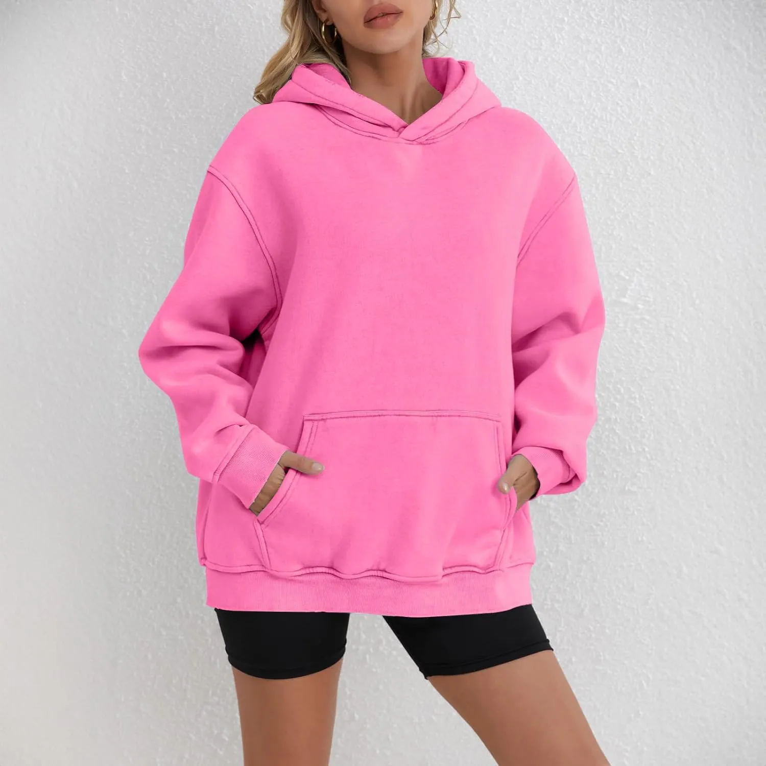 Fleece Lined Hoodie Women Winter Thermal Clothes Warm Womens Hoodies Oversized Cozy Sweatshirts Pullover with Hood