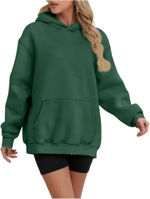 Fleece Lined Hoodie Women Winter Thermal Clothes Warm Womens Hoodies Oversized Cozy Sweatshirts Pullover with Hood