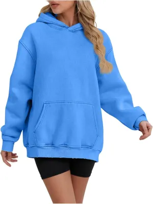 Fleece Lined Hoodie Women Winter Thermal Clothes Warm Womens Hoodies Oversized Cozy Sweatshirts Pullover with Hood