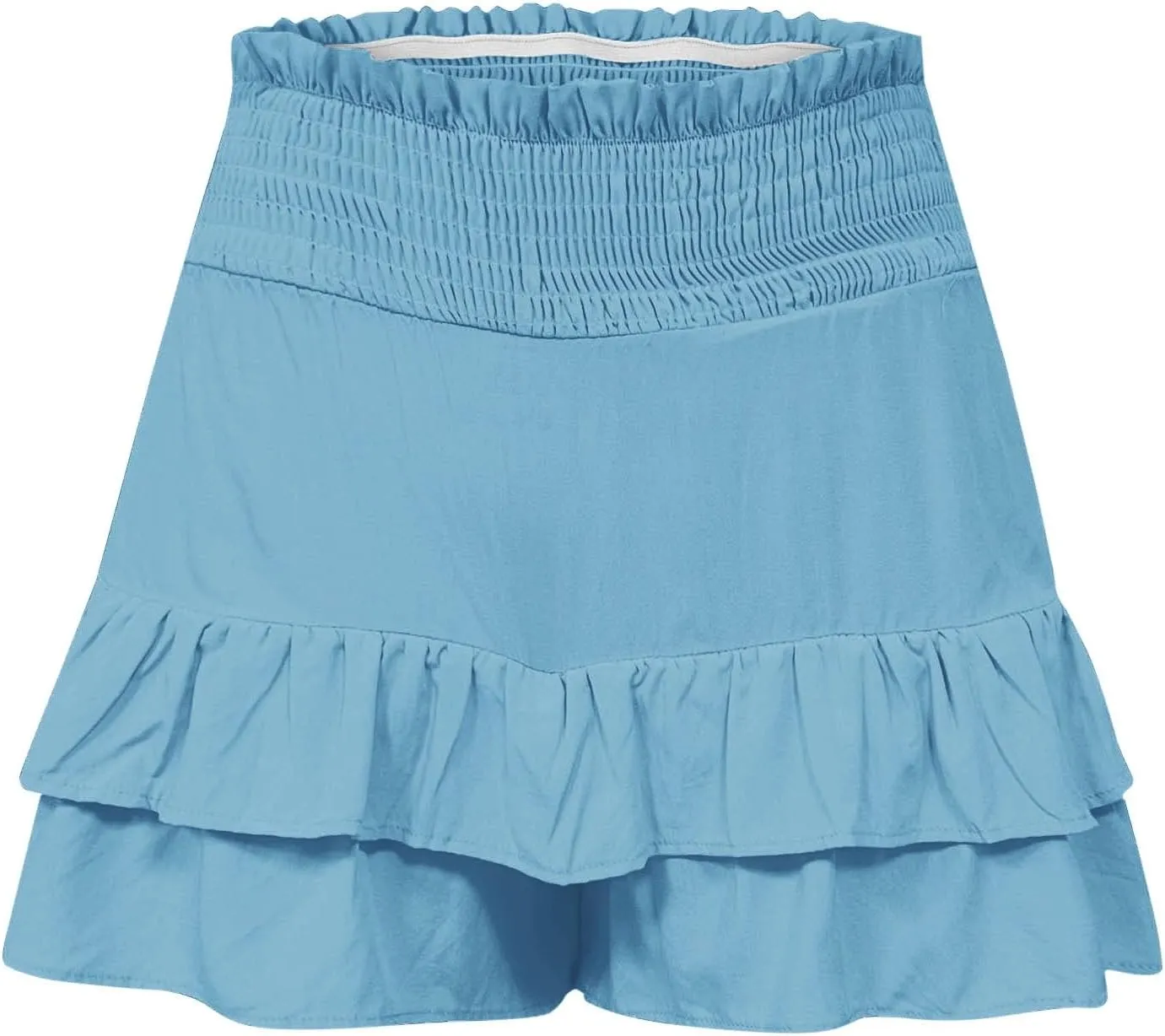 Flowy Shorts for Women Casual Boho Floral Skorts Ruffle Mini Skirts Tennis Skirts High Waisted Running Skorts