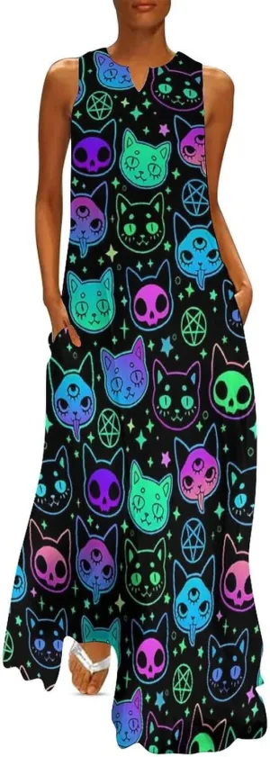 Giraffe Dresses Womans Short Sleeve Summer Dress Waisted Shirtdress V Neck Casual Singlet Swing Beach Dress