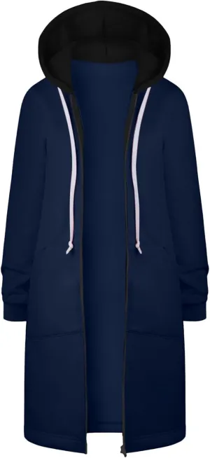 GOFULY Sweatshirt Dresses For Women Lightweight Zip Up Hoodies Fleece Fall Long Sleeve Knee Length Tunic Outfits Jackets
