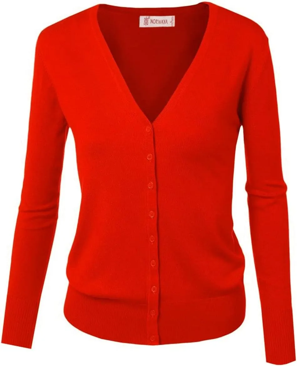 Gothden Women Basic Spring Button Down Cardigan