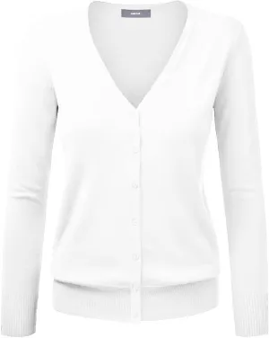 Gothden Women Basic Spring Button Down Cardigan