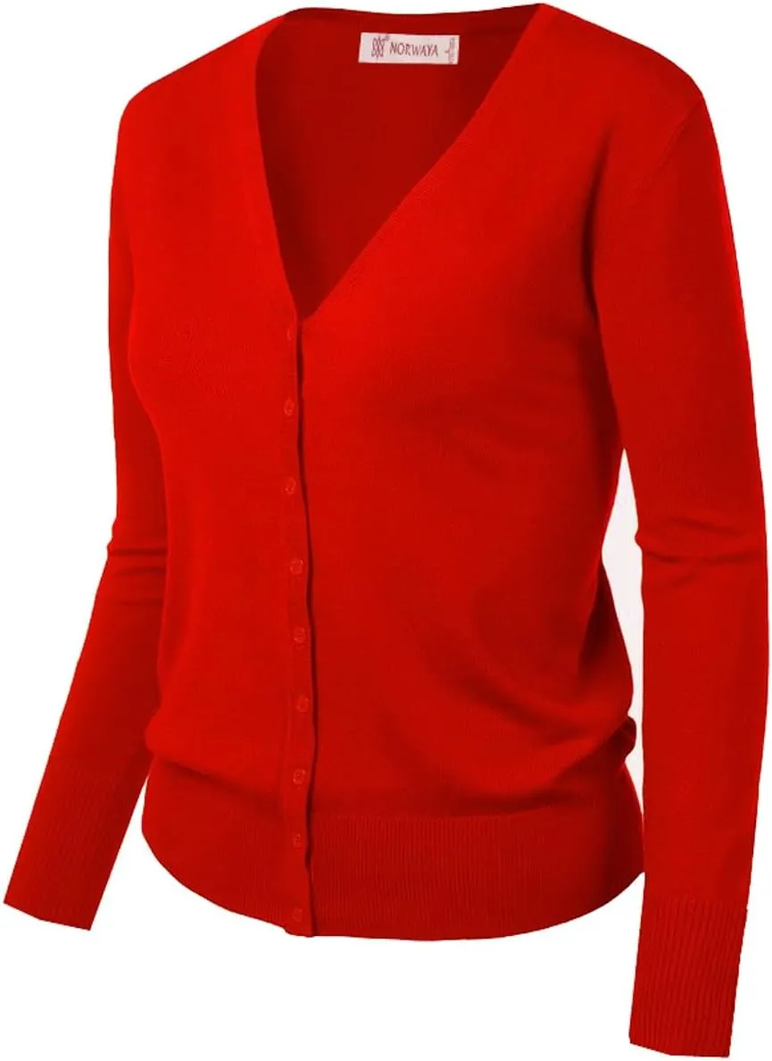Gothden Women Basic Spring Button Down Cardigan