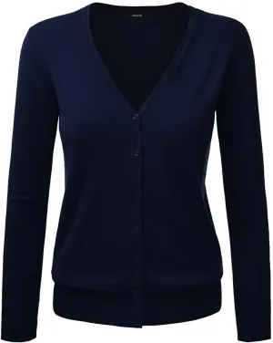 Gothden Women Basic Spring Button Down Cardigan