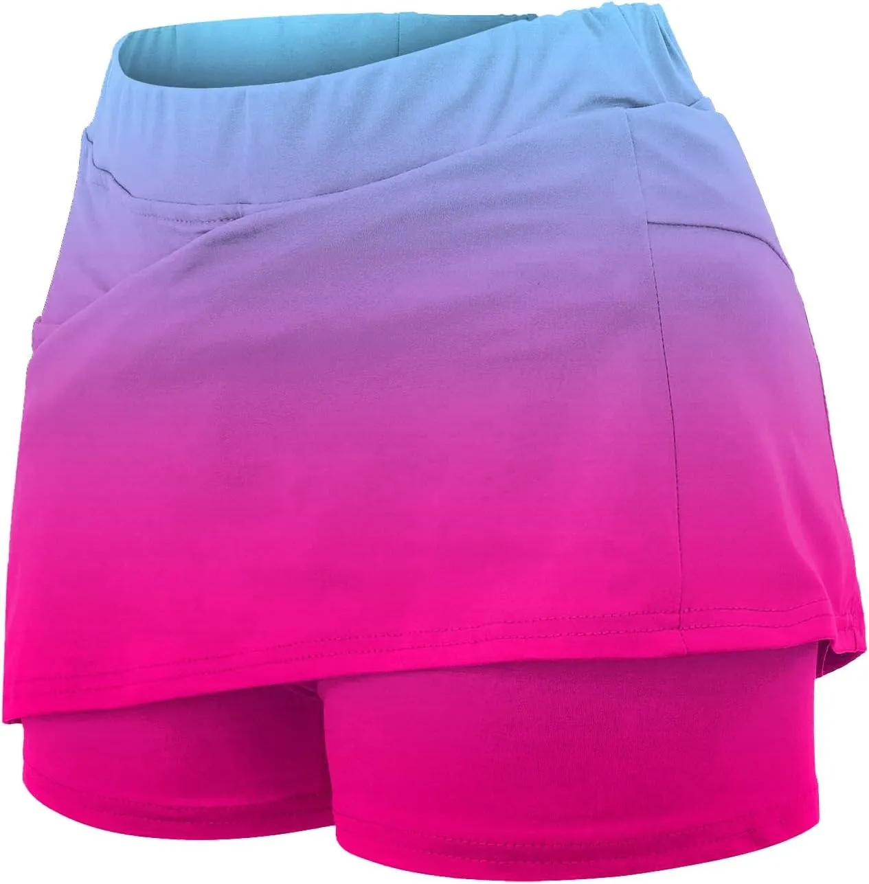 High Waisted Tennis Skirt Waist Culottes Short Skirts Skinny Pants Lightweight High Waist Skinny Tummy Control Plus