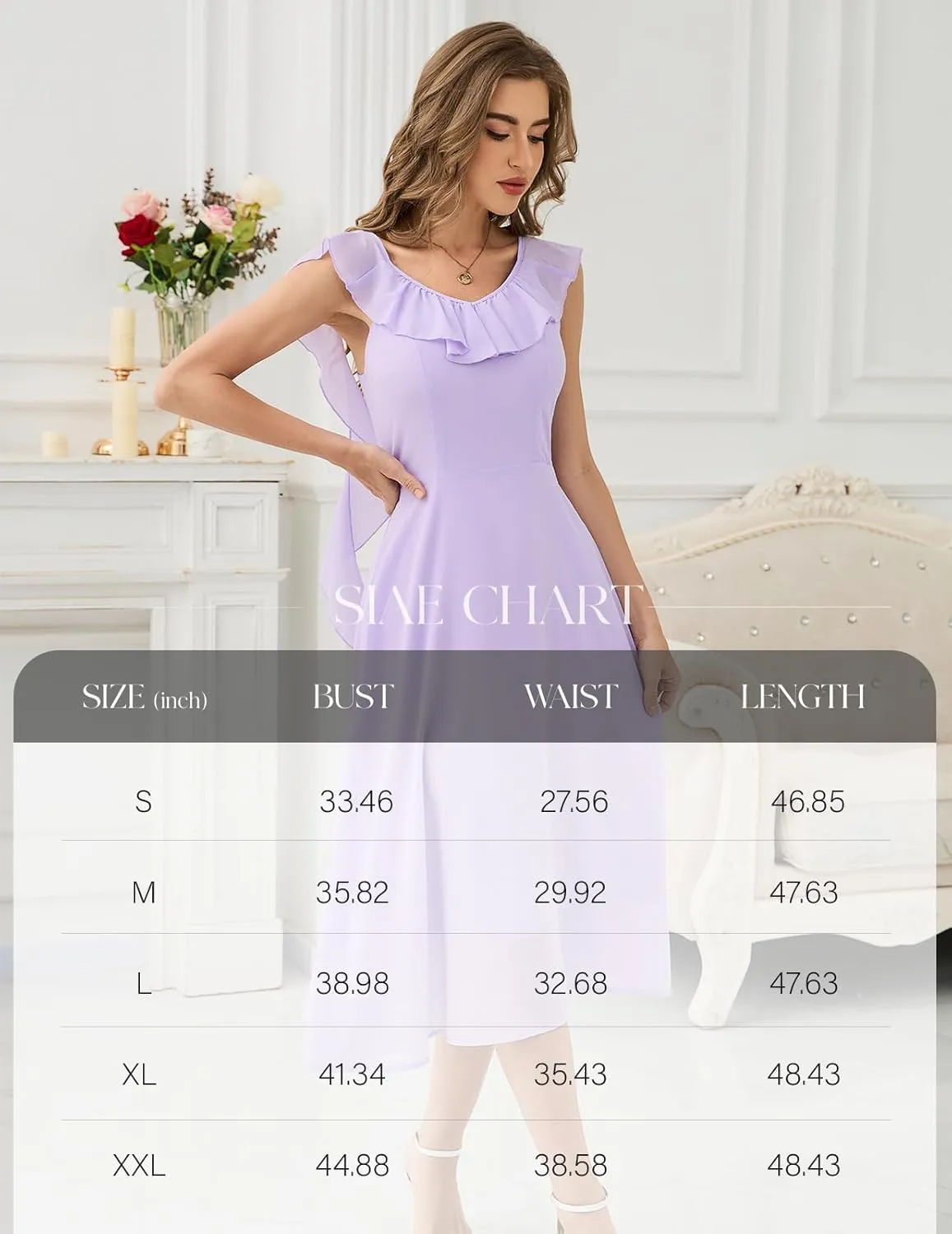HomRain Women's Formal Prom Dresses for Women 2025, Evening Graduation Chiffon Cocktail Ruffle Wedding Guest Dress