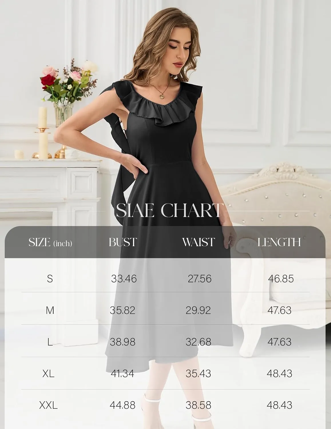 HomRain Women's Formal Prom Dresses for Women 2025, Evening Graduation Chiffon Cocktail Ruffle Wedding Guest Dress