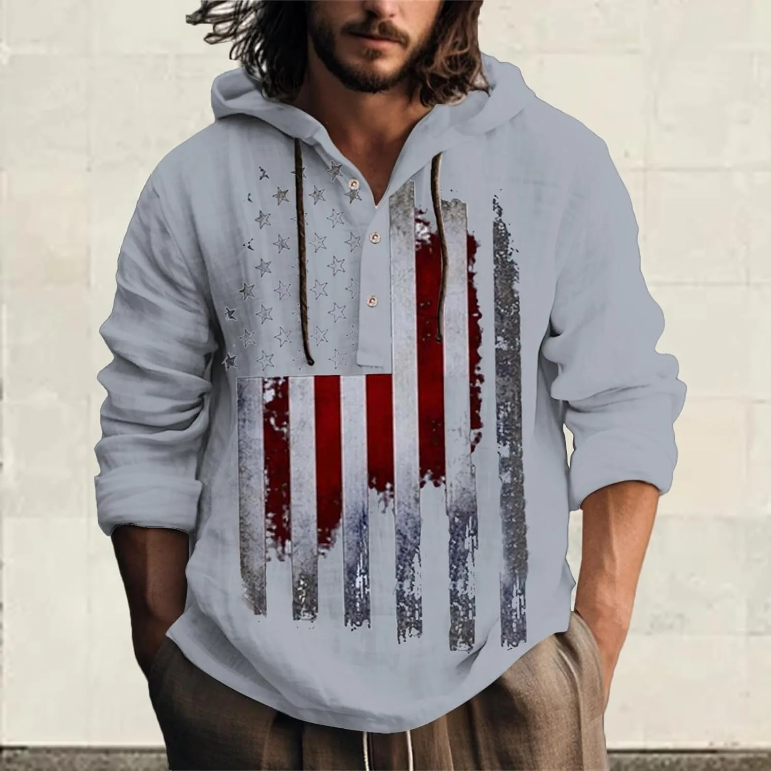 Hooded Sweatshirt Hoodie Splicing Large Size Sweater Jacket Autumn Pocket Winter Sleeve Sweatshirts For Men Custom