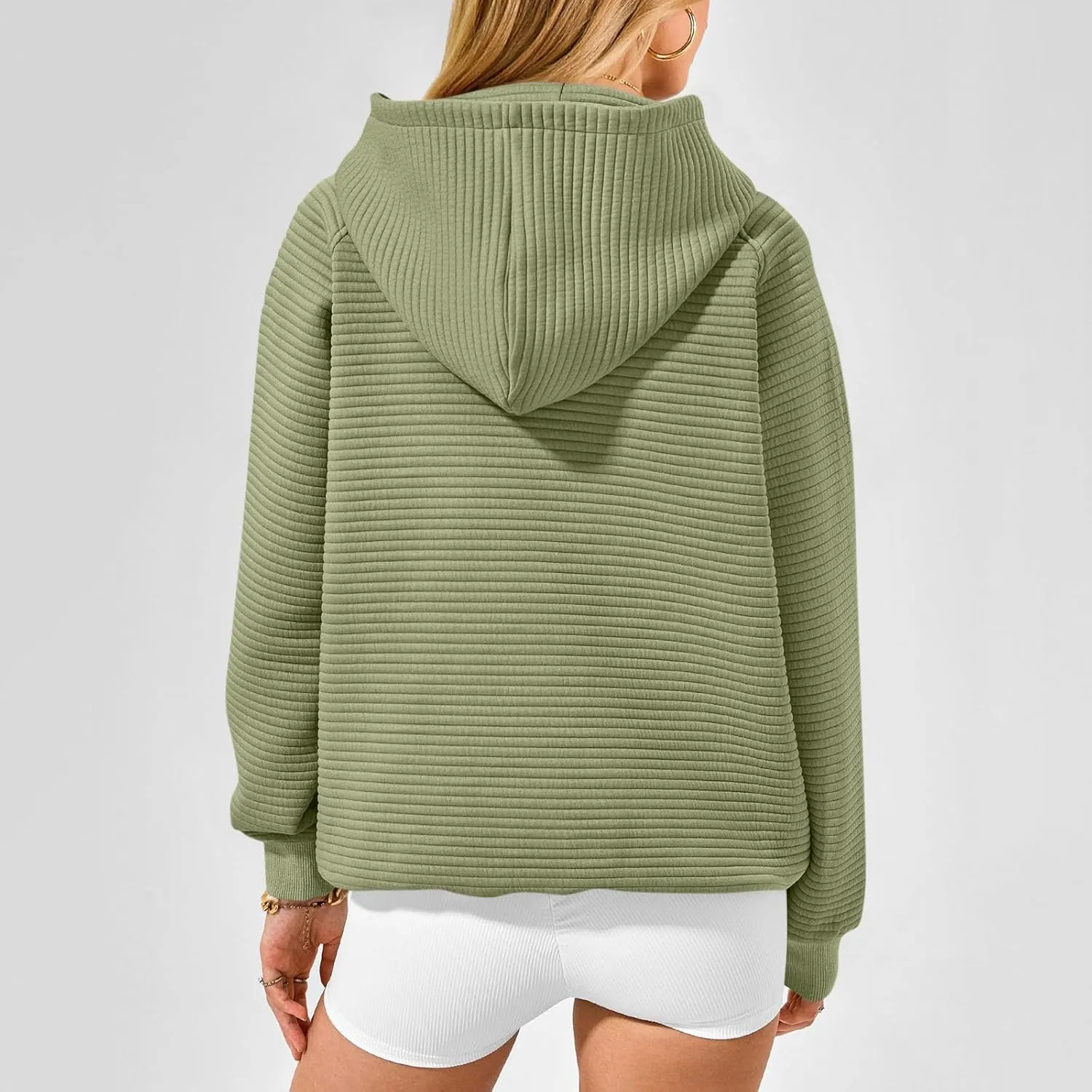 Hoodies for Women Loose Fleece Raglan Long Sleeve Hooded Sweatshirts Casual Comfy Jacquard Pullover with Pockets