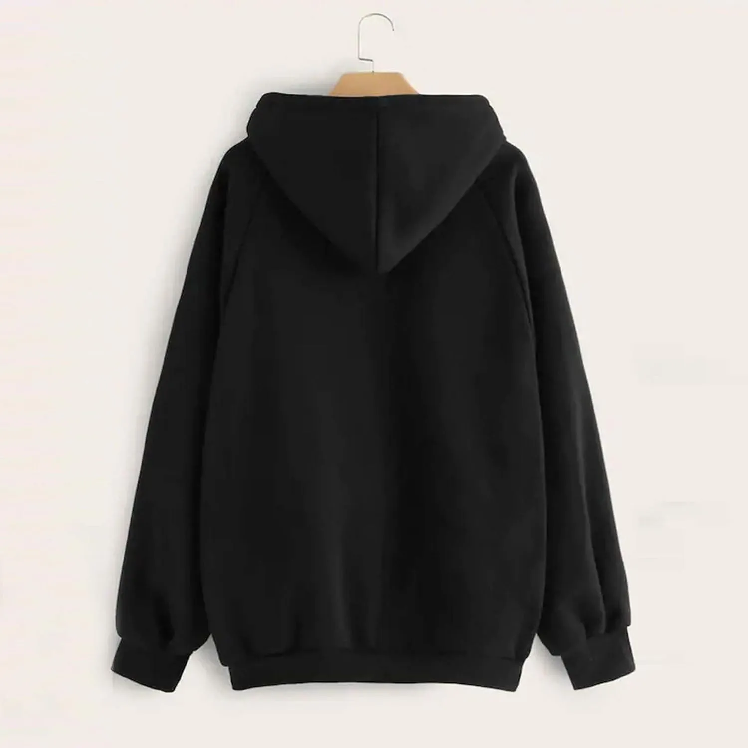Hoodies for Women Pullover Basic Solid Long Sleeve Crewneck Sweatshirts Teen Girls Oversized Hooded Tops Shirts